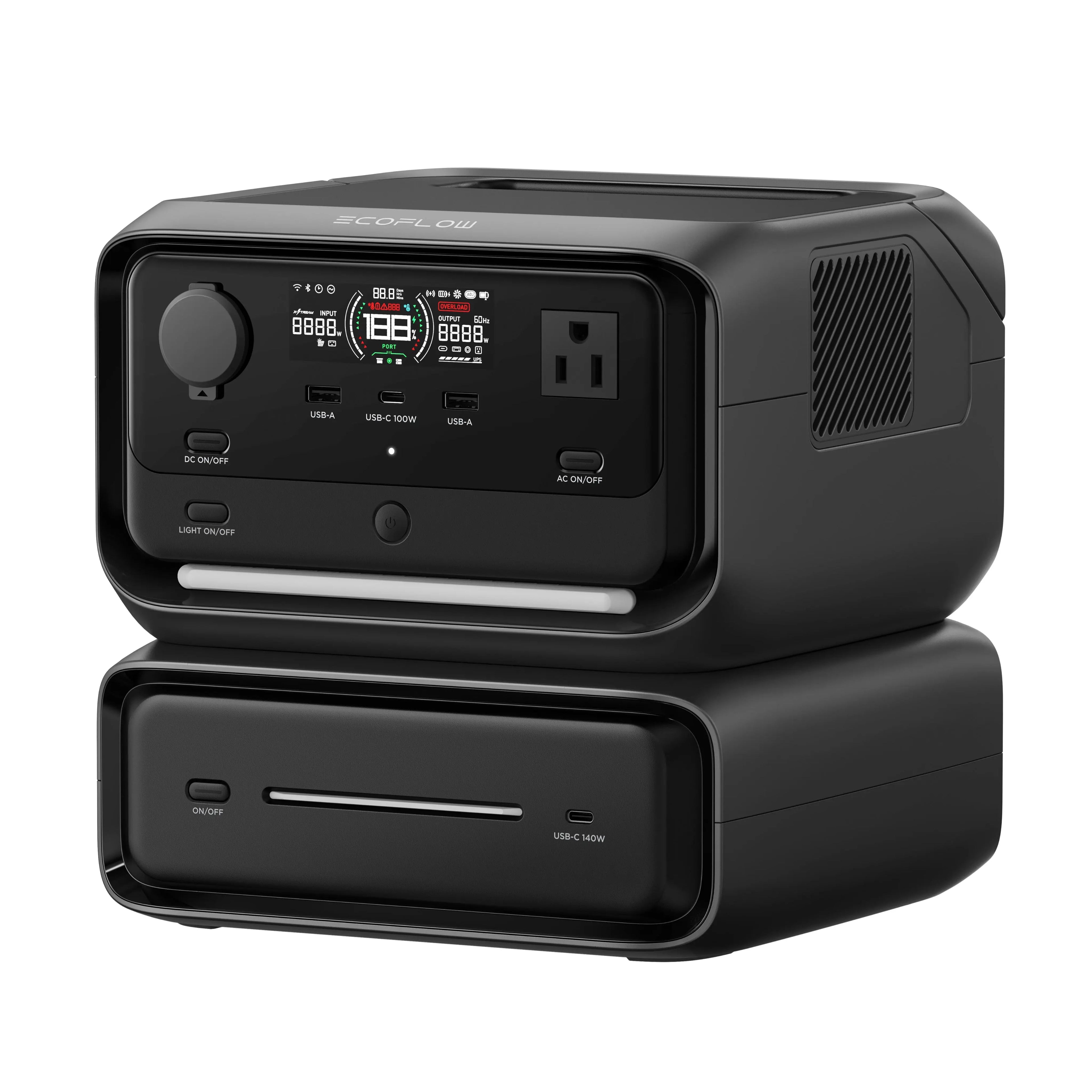 EcoFlow DELTA 2 Max Portable Power Station – 2–6kWh Expandable, 3400W Output, World’s Fastest AC Recharge