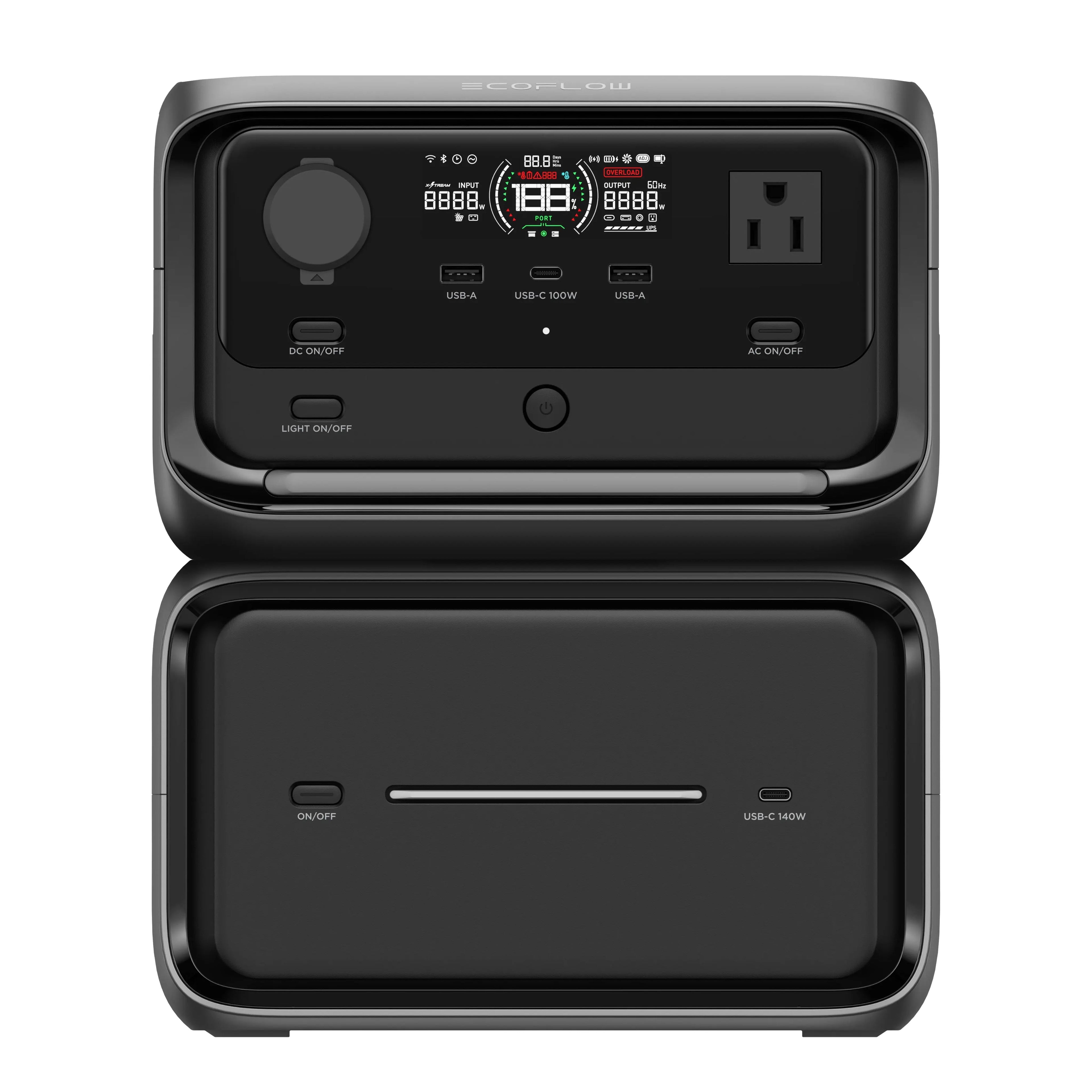 EcoFlow DELTA 2 Smart Extra Battery – 1024Wh LFP Expansion, Doubles Capacity to 2kWh