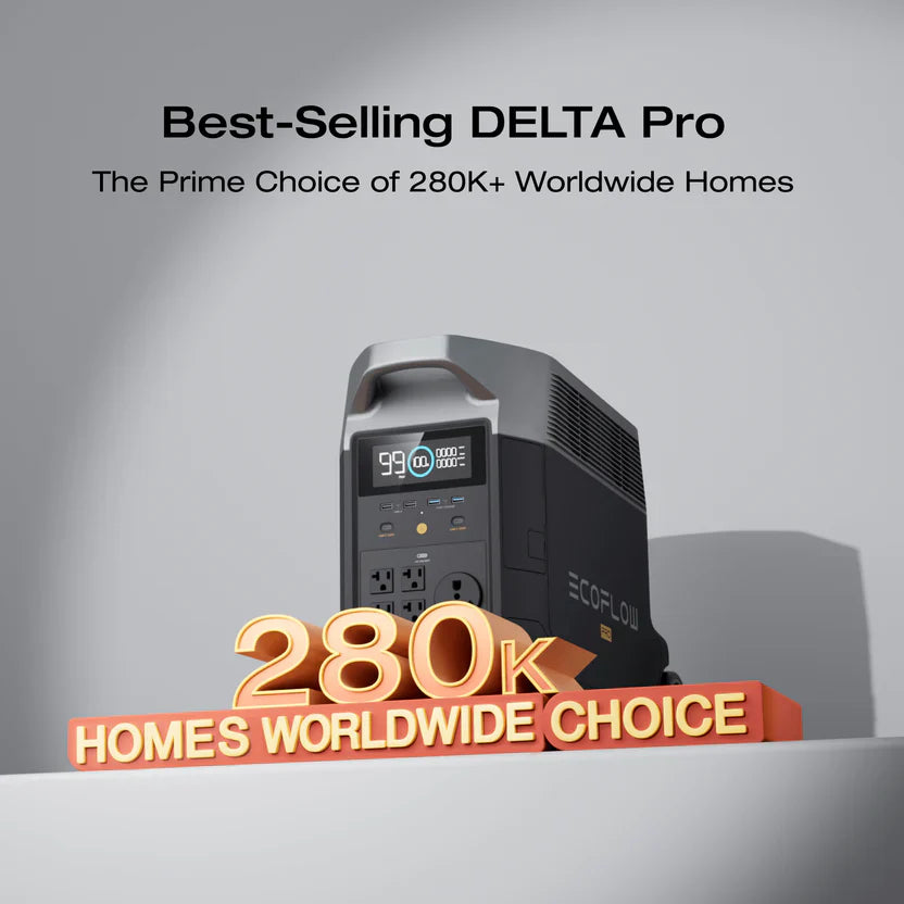 EcoFlow DELTA Pro Smart Extra Battery – 3600Wh LFP Expansion, Scale to 10.8kWh, 30% Lower Cost